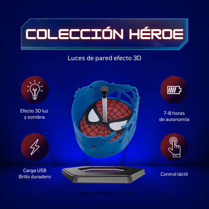 Lámpara de Sombra LED inspirado en Spiderman